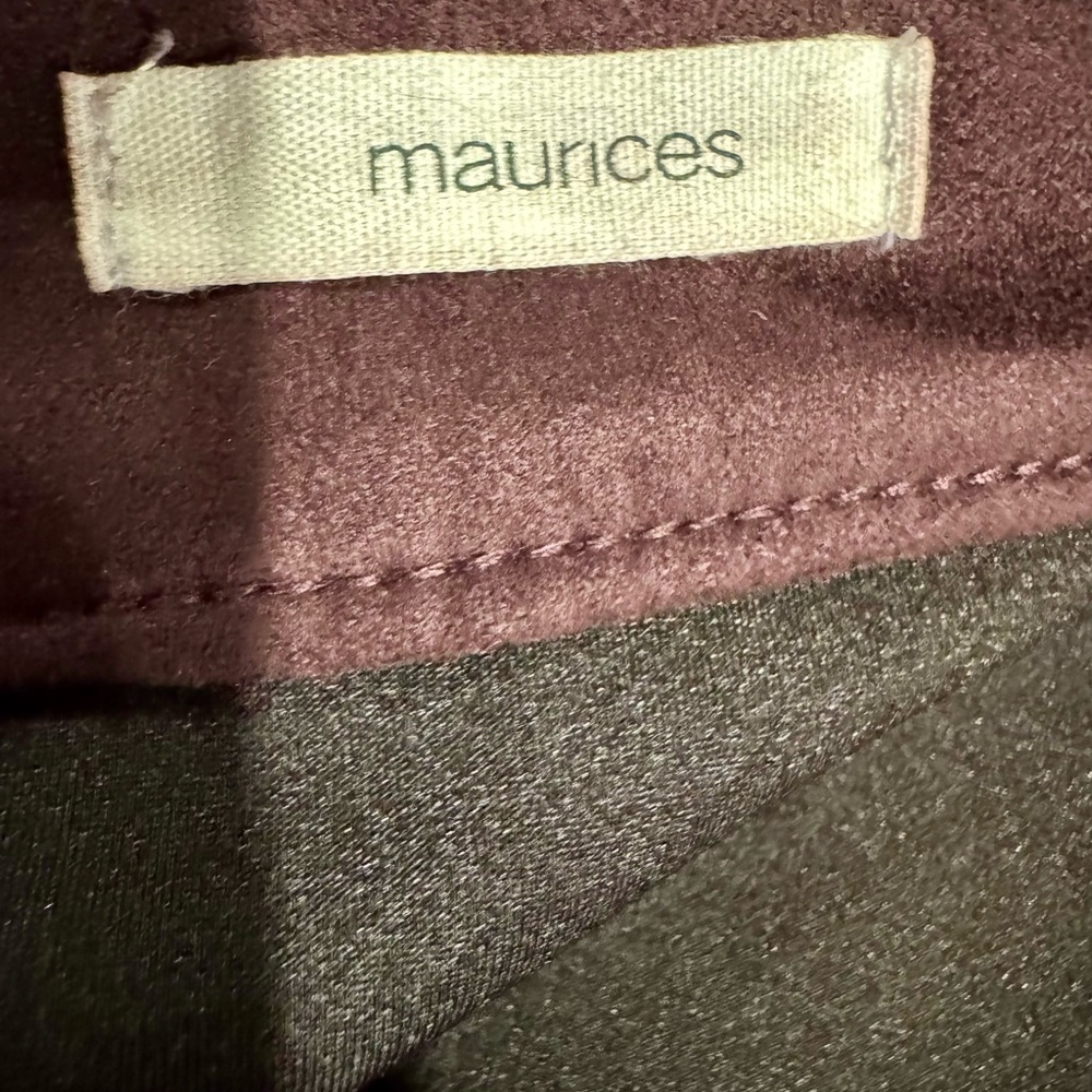Maurices Chocolate Faux Suede Button-Front‎ Mini Skirt - Picture 3 of 6